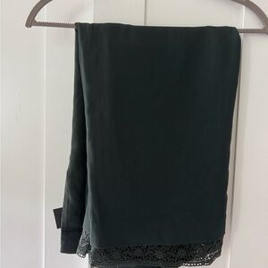 Club Monaco Dark Green Pants with Lace Trim